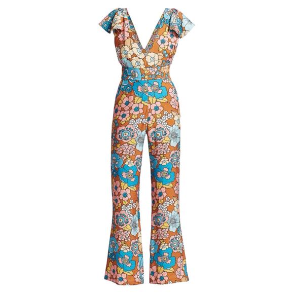 Dodo Bar Or Jenny Floral Jumpsuit - Flower Brown - Medium - Picture 7 of 16